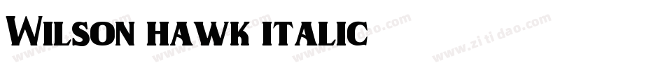 Wilson hawk italic字体转换